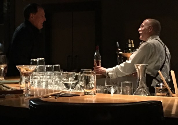 A bourbon conversation between my newest best friend, Paul and myself.