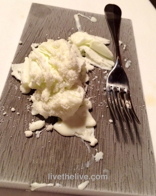 Shaved ice cream with cheese: one of many desserts.