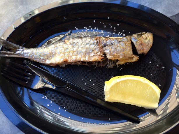Grilled sardines.
