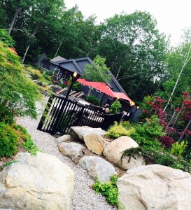 Outdoor seating, great atmosphere at night when they light the torches and the fires.