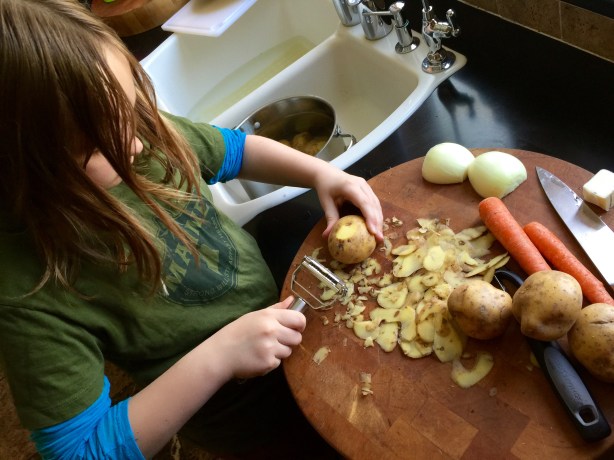 Peeling potatoes without peeling your fingers!